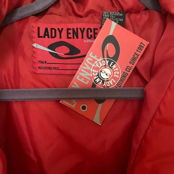 New Lady Enyce 1997 - XXL Style Jacket - Full Zip Red Color - Picture 7 of 7